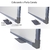 Quadro Branco UV 60x90 Moldura MDF Alumínio Soft Stalo - loja online