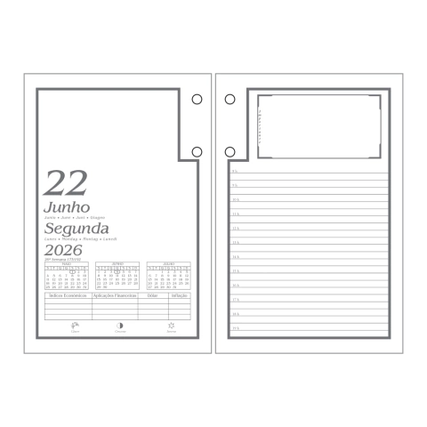 Agenda Redoma Mesa 2026 R501 - Refil - comprar online