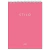 Caderno Espiral Univ 1 Matéria Stilo Vertical Rosa 80 Folhas