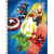 Caderno Espiral Universitário Avengers 80 Folhas Colorful