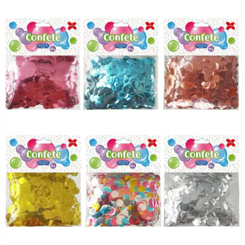 Confete redondo 1cm Metalizado 10g Color