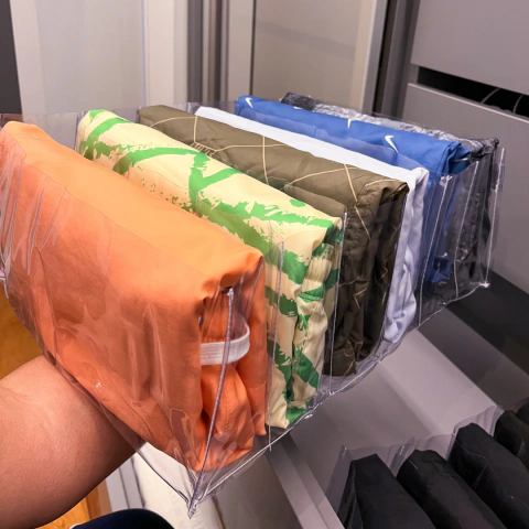 Colmeia Organizadora Para Bermuda Masculina Transparente L30 x A15 x C40 Cm com 6 Nichos