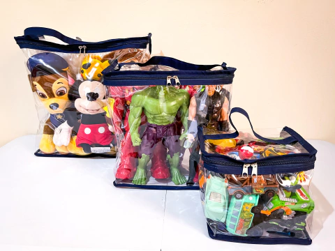 Bloco para Brinquedos - Kit com 3 unidades - Azul Marinho