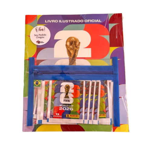 Imagem do Kit Álbum Copa 2026 Capa Mole + 70 Figurinhas + 1 Porta Figurinhas