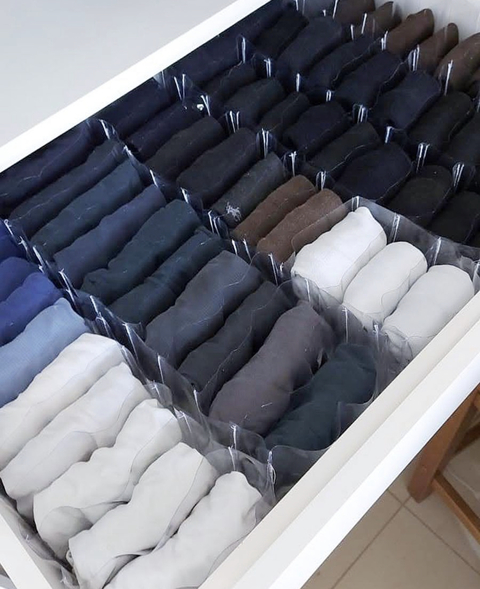 Colmeia Transparente - P/ Cueca - 10Nichos - 10X15X40cm - comprar online