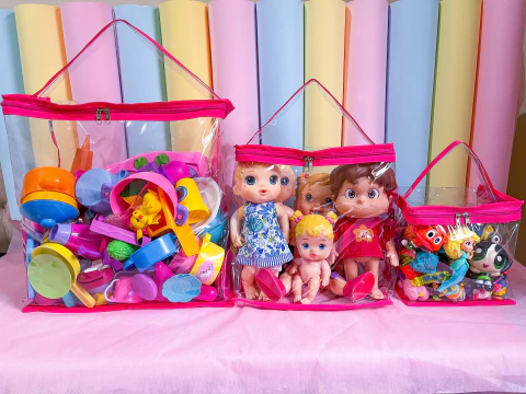 Bloco para Brinquedos - Kit com 3 unidades - Pink