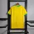 Camisa concept masculina do Brasil 2022 na cor amarela com detalhes do Cristo Redentor e número 10 estampado