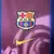 Camisa especial FC Barcelona Travis Scott 2025/2026 masculina, com listras azul e grená e arte exclusiva na faixa central, escudo FCB e logo Nike, para torcedores