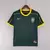 Uniforme de goleiro da Seleção Brasileira usado na Copa do Mundo de 1998, modelo verde escuro com detalhes amarelos e escudo bordado