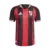Camisa reserva River Plate 2025/2026 masculina preta e vermelha Adidas, modelo oficial com faixas verticais, escudo do clube e detalhes em branco, para torcedores.