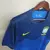 Camisa reserva masculina da Seleção Brasileira 2020 na cor azul escuro com escudo CBF bordado e logo Nike amarelo