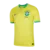 Camisa amarela titular da Seleção Brasileira 2022, com detalhes em verde, gola com botão e escudo da CBF atualizado, modelo Nike para a Copa do Mundo do Catar
