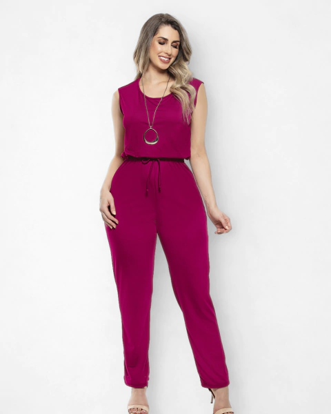 Macacão Blousê com Faixa Embutida - comprar online