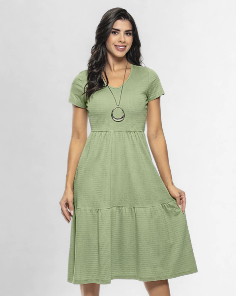 Vestido Clássico verde Básico - comprar online