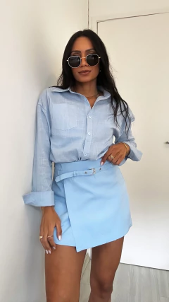 Short Saia Evelin Azul - comprar online