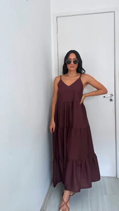 Vestido Olívia chocolate - comprar online