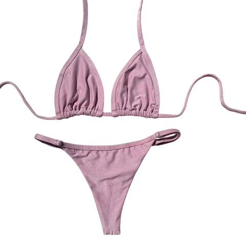 Biquíni Fita Rosê /Calcinha Regulador - comprar online