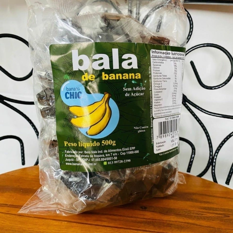 Bala de Banana Banana Zero Açúcar 500g