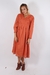 Vestido Largo Liso Bordado Mgas. Largas #1691