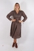 Vestido Largo Liso Bordado Mgas. Largas #1691 - tienda online