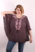 Tunica tipo Poncho Bordada #18021 - comprar online