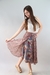 Pollera Midi Estampada Reversible 2 colores, Cintura c/Lazo #F15066 - comprar online