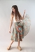 Pollera Midi Estampada Reversible 2 colores, Cintura c/Lazo #F15066