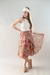 Pollera Midi Estampada Reversible 2 colores, Cintura c/Lazo #F15066 - tienda online