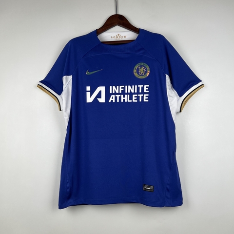 Camisa tailandesa - camisa de time - primeira camisa do chelsea - camisa de futebol - camisa I chelsea - chelsea home 23/24 - camisa do chelsea 23/24 - camisas chelsea - brazucas imports - chelsea 23/24 - camisa titular do chelsea