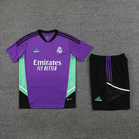 conjunto de time real madrid 23/24 - kit de treino real madrid 23/24 - conjunto de treino - bermuda e camisa - shorts e camiseta - camisa de treino e shorts - kit camisa e shorts- camisas tailandesas - camisa e bermuda de treino do real madrid - kit do re