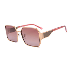 Óculos Fuel polarizado modelo Torche retangular cor rosa