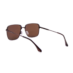 Óculos de sol Fuel modelo Napier formato retangular cor marrom fosco com lentes marrons