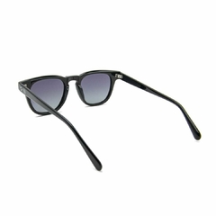Óculos solar Fuel retangular modelo Nori acetato polarizado cor preto