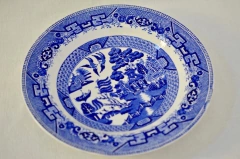 Plato Hondo Semichina Ridgways England , Pattern Blue Willow C1920 en internet