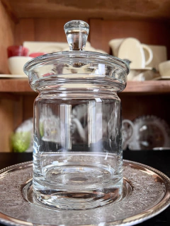Set Dulcera Cristal con Presentoire y Cuchara - Funcy Stuff Antiguedades