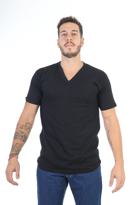 Camiseta Algodón Liviano Escote V - comprar online