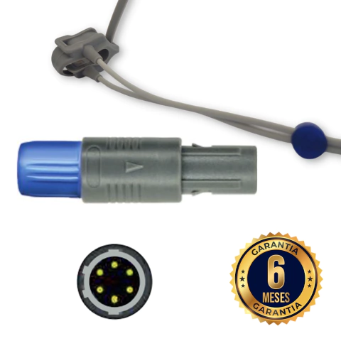 Sensor SpO2 CHOICE - 6 Pinos - Silicone Wrap