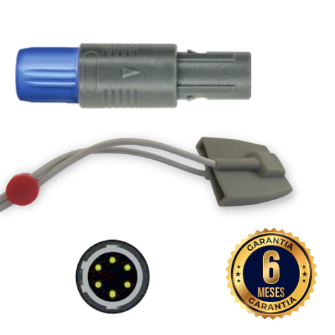 Sensor SpO2 OMNIMED Redel 6 Pinos - Silicone Pediátrico