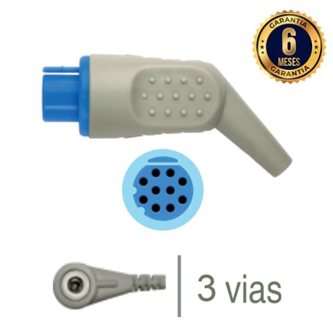 Cabo de ECG 3 vias Clip - Datex