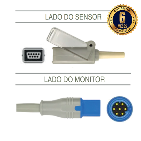 Cabo extensor para SpO2 - Drager/Siemens 7P