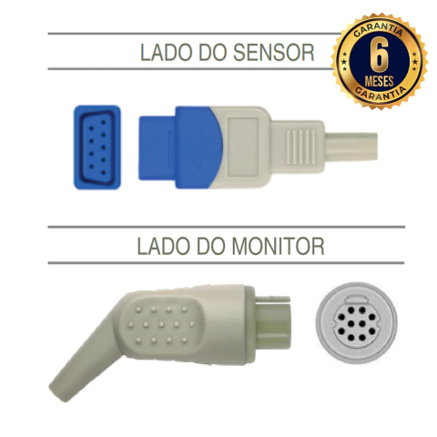 Cabo extensor para SpO2 - GE/Datex 10P