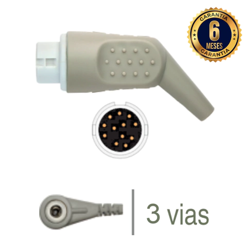 Cabo de ECG 3 vias Clip - Mindray T5/T8