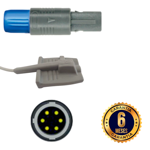 Sensor SpO2 OMNIMED Redel 6 Pinos - Silicone Adulto