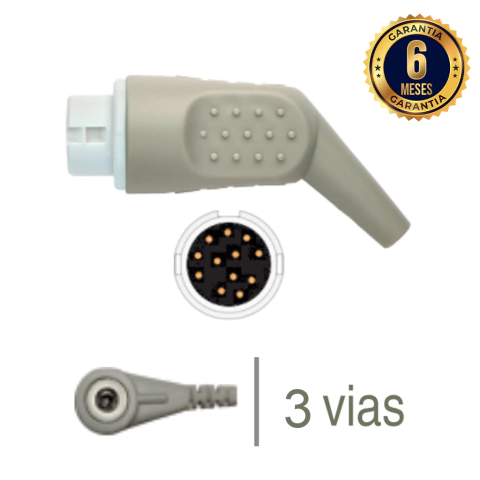 Cabo de ECG 3 vias Clip - Philips/HP2
