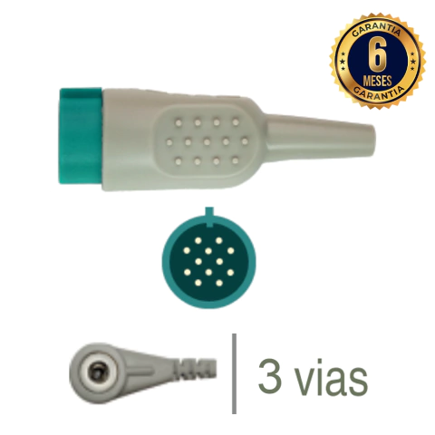 Cabo de ECG 3 vias Clip - PhysioControl