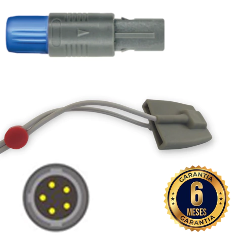 Sensor SpO2 Prolife Redel 5 pinos - Silicone Pediátrico