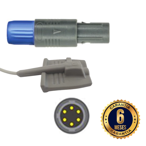 Sensor SpO2 CHOICE - 6 Pinos - Silicone Adulto