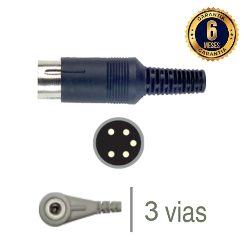 Cabo de ECG 3 vias Clip - TEB