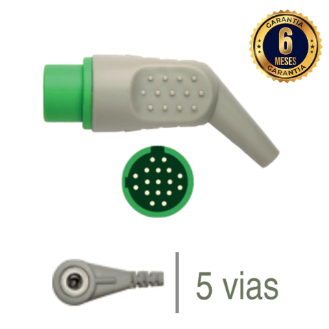 Cabo de ECG 5 vias Clip - Spacelabs