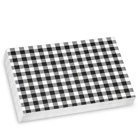 Papel Acoplado Xadrez 30x38cm Kit 250 Unidades Para Delivery De Hambúrguer Lanches Salgados Térmico Anti-gordura Estampa - World Cadeiras 